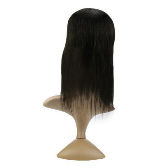 Topper Hair Piece Remy Human Hair Soild Color Off Black #1B 13cm*13cm