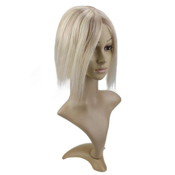 12*6 cm Lace Base Hair Topper Hidden Crown Highlight Blonde #18P613