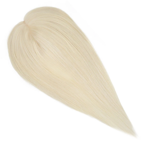 Ice Blonde Human Hair Extensions Hair Topper 13cm*13cm #1000