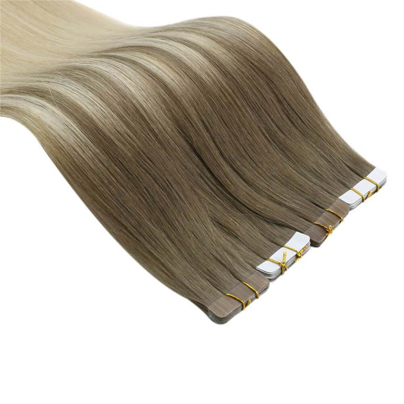invisable tape in human hair extensions virgin human hair