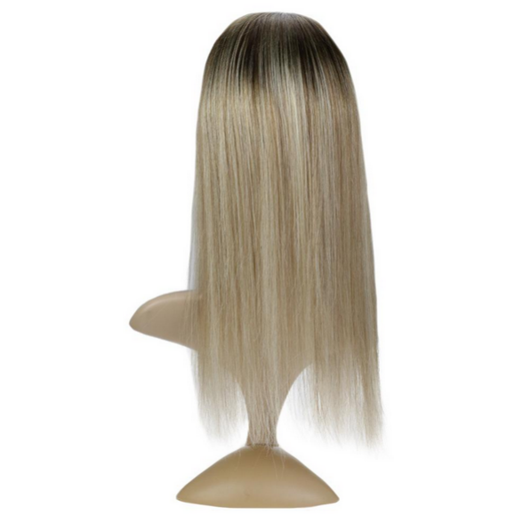 Platinum Blonde Crown Piece Hair Extensions Hair Topper for Women