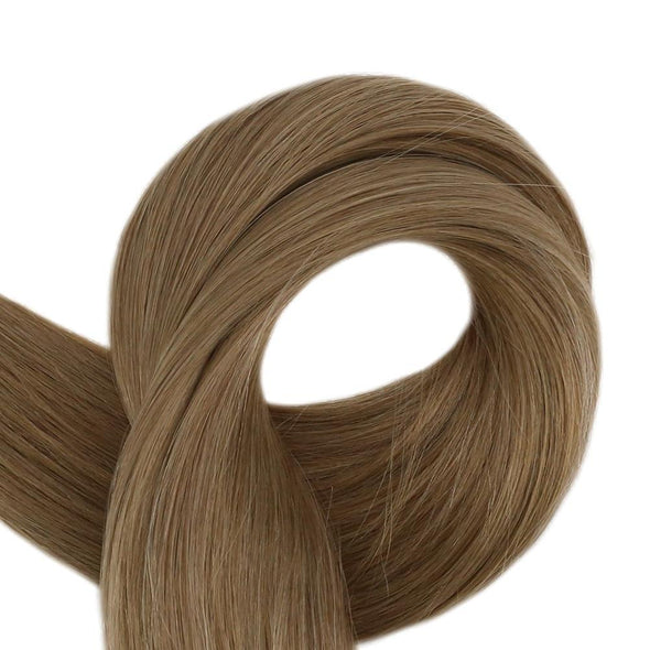 Remy Human Hair Extensions Ash Brown Real Hair Extensions Straight #8| Runature - Runature