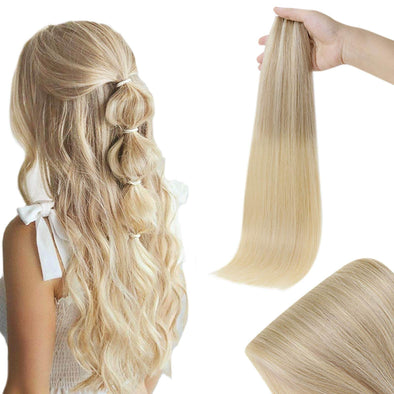 Brown Blonde Tape in  Human Hair Extensions Balayage Ombre #18/613/613| Runature - Runature