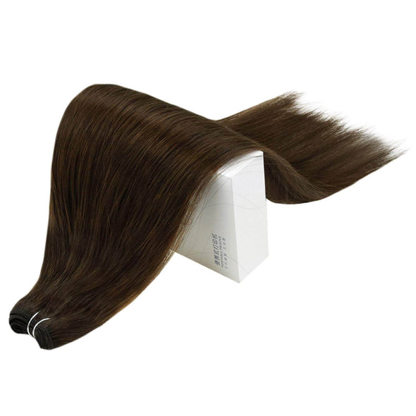 RUNATURE Remy Hair Bundles Color 4 Chocolate Brown