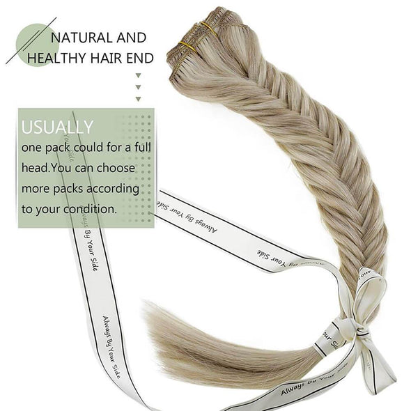 22 Inch Hair Extensions Clip in Human Hair 9pcs 100g