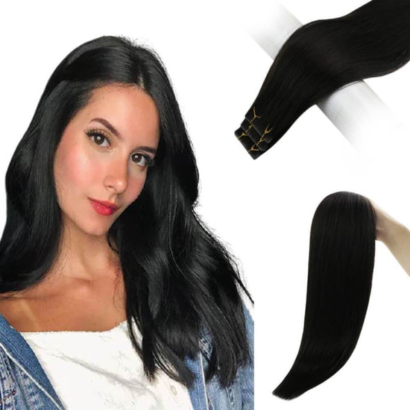 Jet Black Real Human Hair Extensions Hot Sale