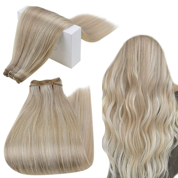 Dark Ash Blonde Mix Platinum Blonde Virgin Human Hair #18P60