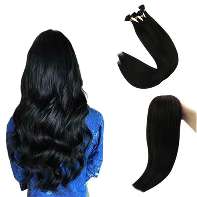 RUNATURE Fusion Hair Extensions Virgin Human Hair Color 1