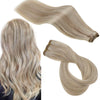 Natural Hair Bundles Dark Ash Blonde Mix Platinum Blonde Hair Extensions #18AP60