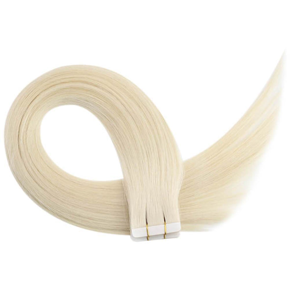 Blonde Virgin Tape in Hair Extensions #60 pur color hair