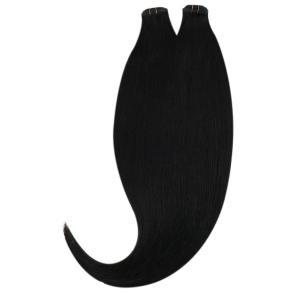 Human Hair Weft Virgin Flat Silk Weft