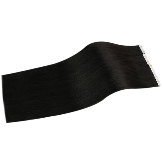Tape in Hair Extensions Off Black Full Cuticle Virgin Human Hair #1B |Runature