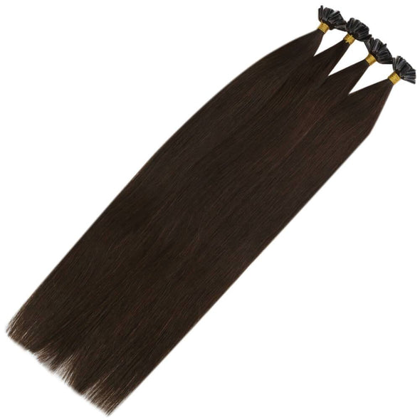 Pre-bonded Hair Extensions U Tip Virgin Fusion Keratin Hair Chocolate Brown