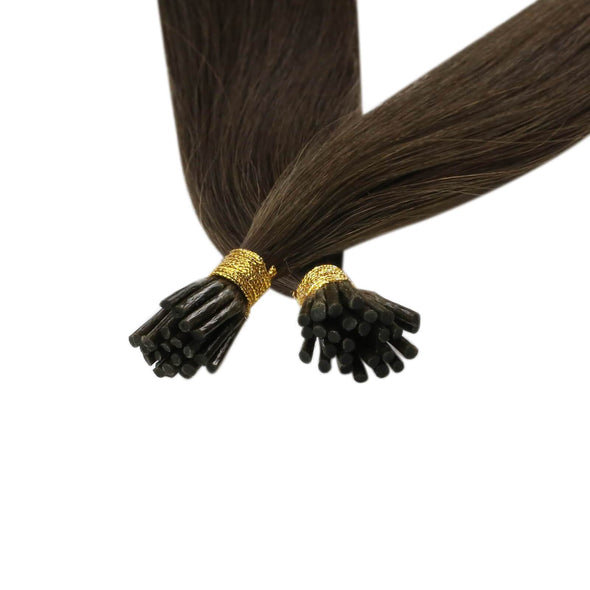 Chocolate Brown Virgin Stick Tip Hair Extensions