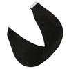 Tape Extensions Human Hair Dip Dyed Color Jet Black Black