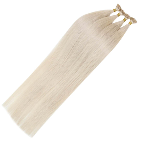 White Blonde Virgin Human Hair Keratin Tip