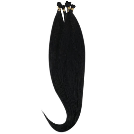 Hand Made Weft Full Cuticle Virgin Hair Bundle Jet Black #1 |Runature
