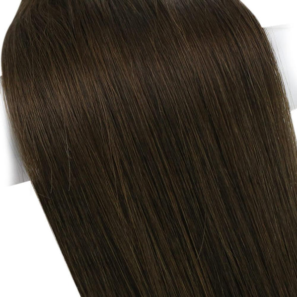 extensions weft human hair brown color
