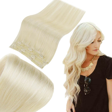 clip in hair extensions platinum blonde