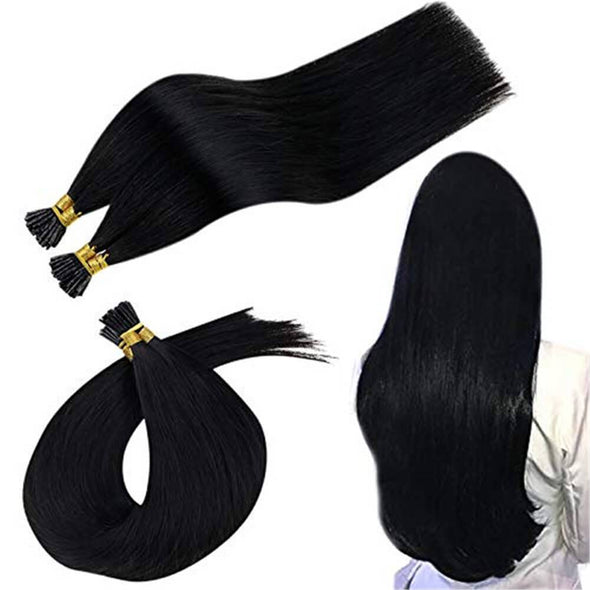 tip hair extensions human hair black