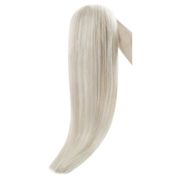 virgin weft blonde human hair extensions