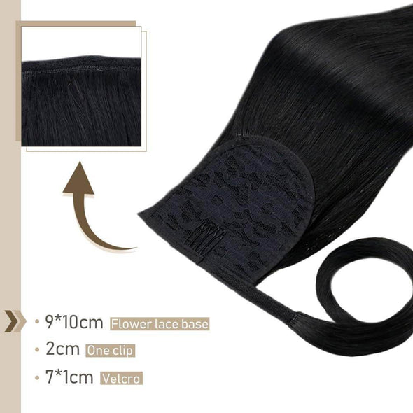 remy hair extensions ponytail clip in human hair