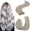 hand tied weft human hair bundles blonde