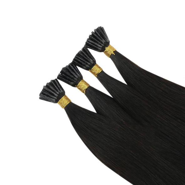 i tip extensions human hair solid color