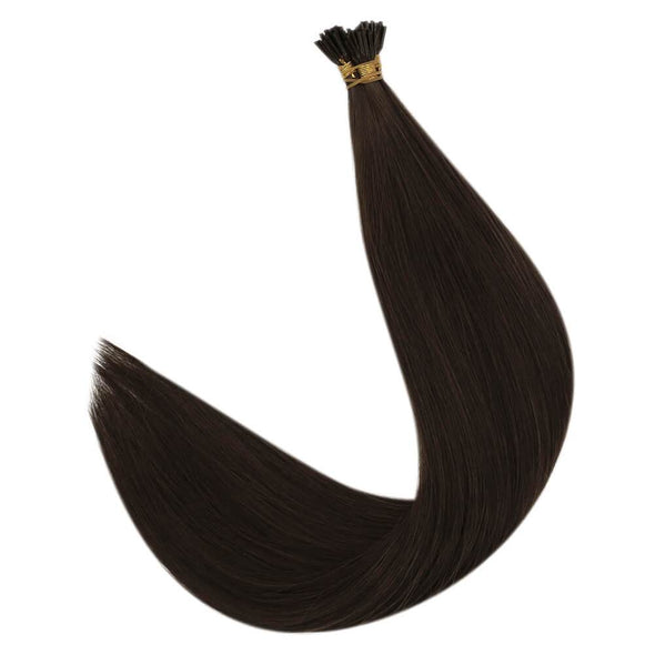 i tip hair extensions black color