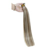 Hot Fusion Hair Color 8P60 Light Brown With Platinum Blonde U Tip Remy Hair Extensions - Runature
