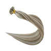 Hot Fusion Hair Color 8P60 Light Brown With Platinum Blonde U Tip Remy Hair Extensions - Runature