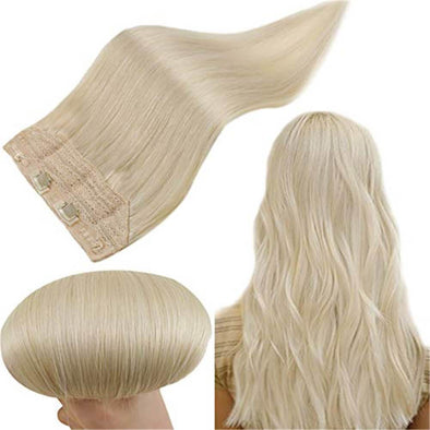 halo human hair extension blonde