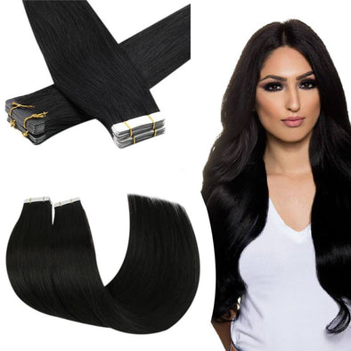 virgin human hair extensions jet black