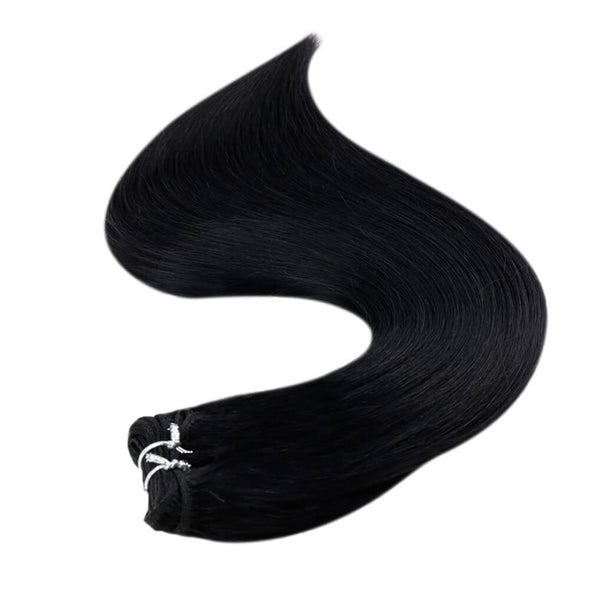 natural straight hair extensions jet black