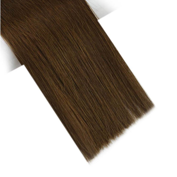 brown extensions hair flat weft hair