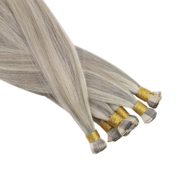 blonde braiding hair weft bundles