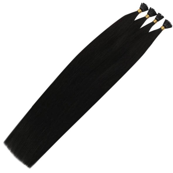 i tip hair extensions black pure