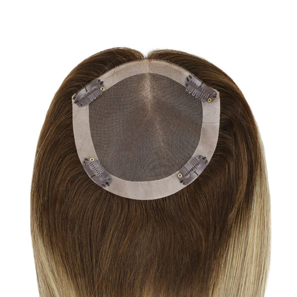 Topper Hairpiece Hidden Crown Hair 13cm*13cm Balayage #3/6/22